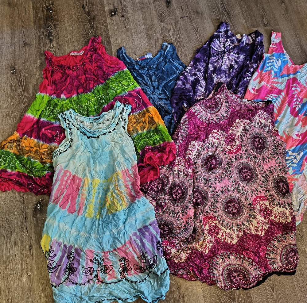 Colorful Women's Tie-Dye Dresses